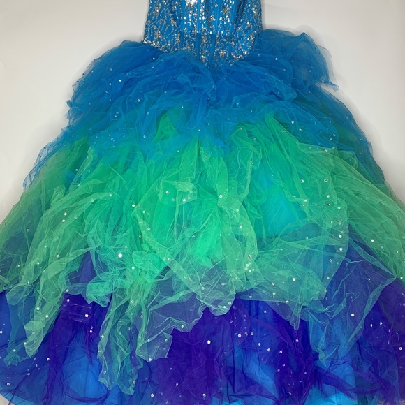 FAIRY TALE Tulle Strapless Prom Dress - Picture 3 of 3